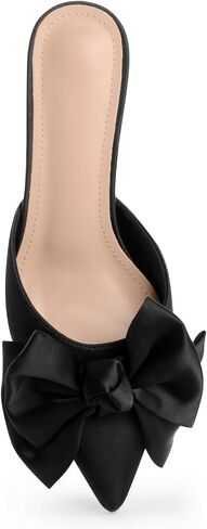 Women's Sandals Heels Pointed Bow High Heeled Slippers Mule Shoes in Kuwait