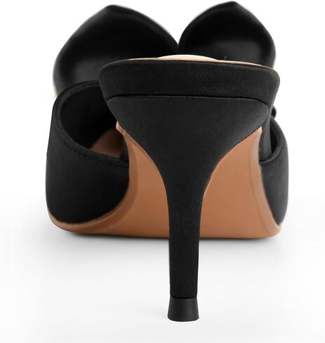 Women's Sandals Heels Pointed Bow High Heeled Slippers Mule Shoes in Kuwait