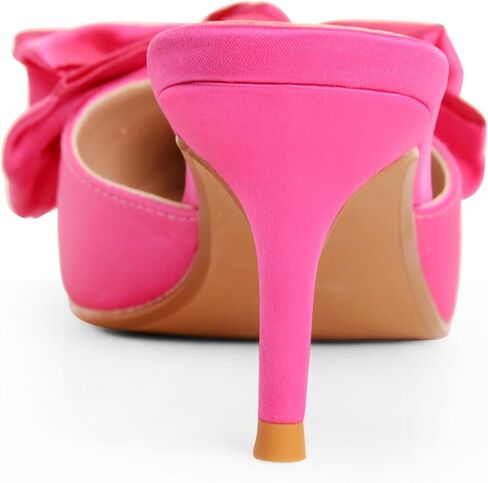Women's Sandals Heels Pointed Bow High Heeled Slippers Mule Shoes in Kuwait