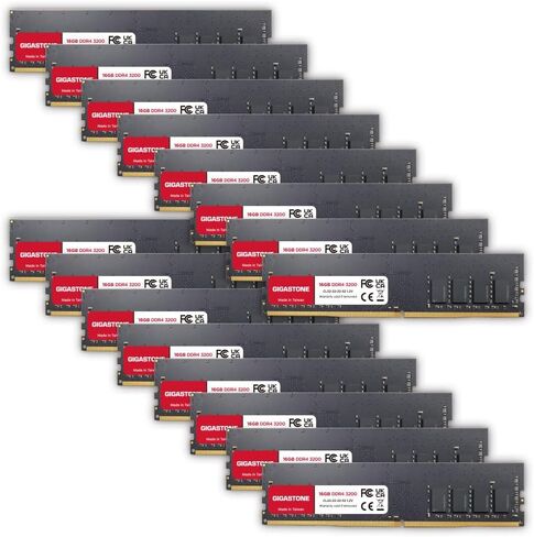 【ذاكرة الوصول العشوائي DDR4】 مجموعة GIGASTONE سعة 64 جيجابايت (8 × 8 جيجابايت) DDR4 2666 ميجا هرتز (2400 ميجا هرتز أو 2133 ميجا هرتز) PC4-21300 (PC4-19200/17000) CL19 1.2V UDIMM 288 Pin غير مخزنة وغير ECC عالية الأداء ترقية ذاكرة سطح المكتب للكمبيوتر in Saudi Arabia