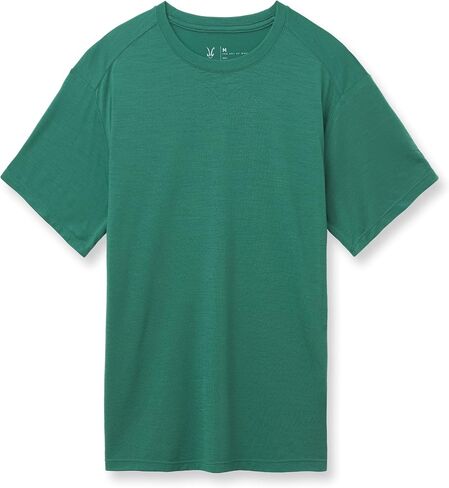 Ibex Merino Wool Men Goat Goat Short Sleeve Crew | تي شيرت طاقم Crewneck خفيف الوزن للمشي لمسافات طويلة والتمرين والملابس اليومية in Kuwait