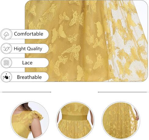 Women's Midi Formal Dress 2025 Flutter Short Sleeve Crewneck Lace Wedding Guest Party Dresses in Saudi Arabia