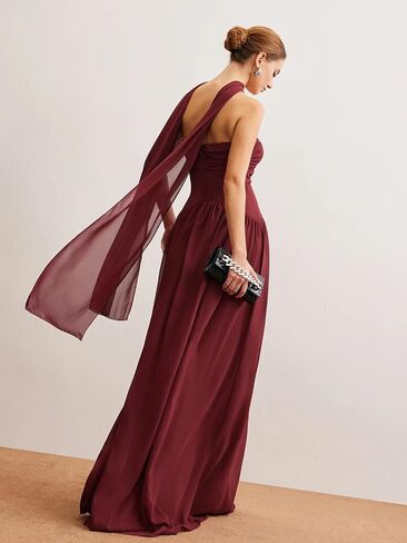 Pleats Corset Bridesmaid Dresses 2025 Long for Women Chiffon Formal Evening Dress TN338 in Saudi Arabia
