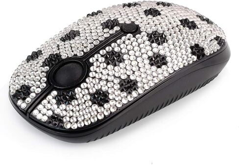 Bling Wireless Mouse for Girls, Austrian Crystal Rhinestone Coverd Computer Mouse with USB Receiver, Sparkly Red Lips Flat Mice for Notebook, PC, Laptop, MacBook in Saudi Arabia