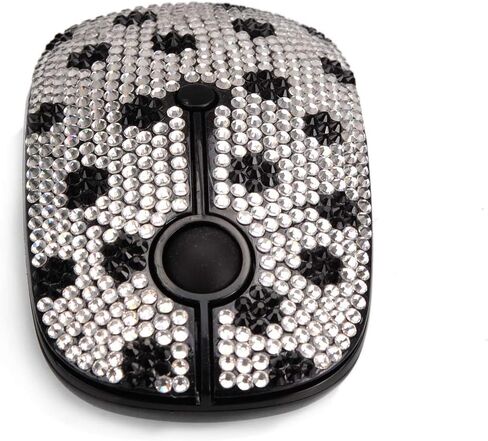 Bling Wireless Mouse for Girls, Austrian Crystal Rhinestone Coverd Computer Mouse with USB Receiver, Sparkly Red Lips Flat Mice for Notebook, PC, Laptop, MacBook in Saudi Arabia