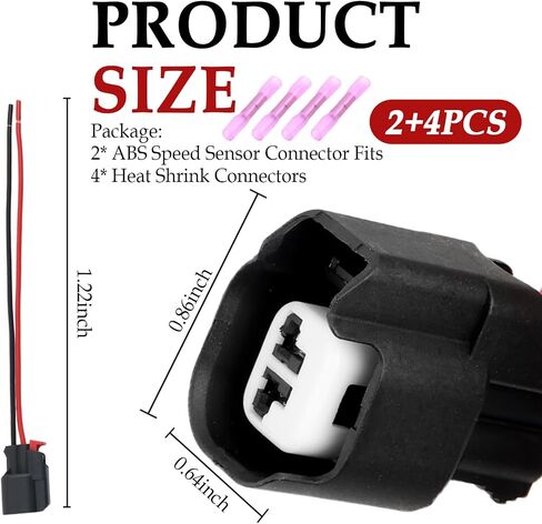 موصل ABS Sensor Front ، مستشعر سرعة ABS Mostor الموصل الأمامي متوافق مع رام جيب ، مستشعرات سرعة العجلات الخلفية تسخير الأسلاك محل OEM#68065018AA ، 19352068 in Saudi Arabia