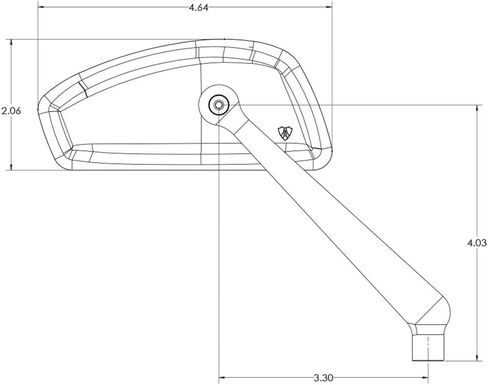 Arlen Ness 510-004 Tearchop Mirrors - Left - Black in Saudi Arabia
