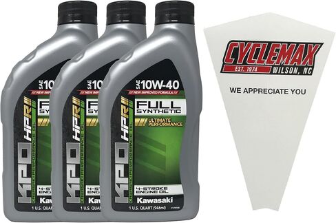 ثلاثة حزمة متوافقة مع Kawasaki KPO كاملة الاصطناعية 10W-40 OIL K61021-500-01Q in Kuwait