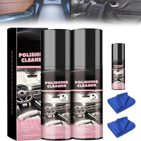 Nicetopu Polishing Cleaner, Polishing Cleaner Car Interior, 100ml Car Interior Cleaner, Car Interior Detailer and Cleaner, Vehicle Interior Polish, Interior All Purpose Car Cleaner (1PCS) in Saudi Arabia