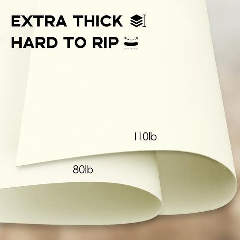110lb White Cardstock 8.5x11, Goefun 100 Sheets Heavyweight White Card Stock 300 GSM for Invitations, Menus, Poster, DIY Card in Kuwait