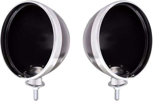 United Pacific A5022B 7" Dietz Style Chrome Plated Headlight Housing, Fits Standard 7" 6014 Sealed Beam Bulbs – One Pair (Pack of Two) in Saudi Arabia