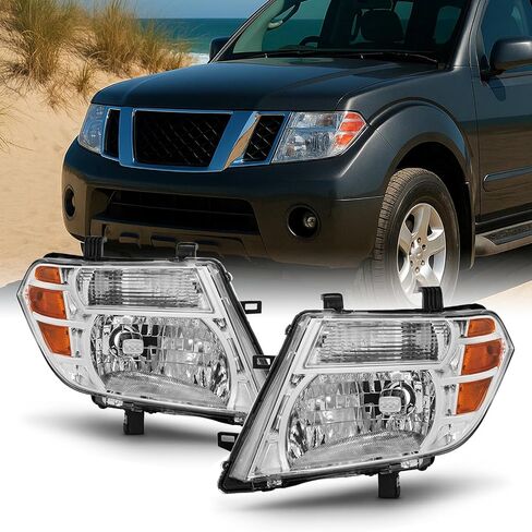 Akkon - لـ 08 09 10 11 12 Pathfinder SUV نوع الهالوجين المصابيح الأمامية المصابيح الأمامية البديل المباشر + الزوج الأيمن in Kuwait