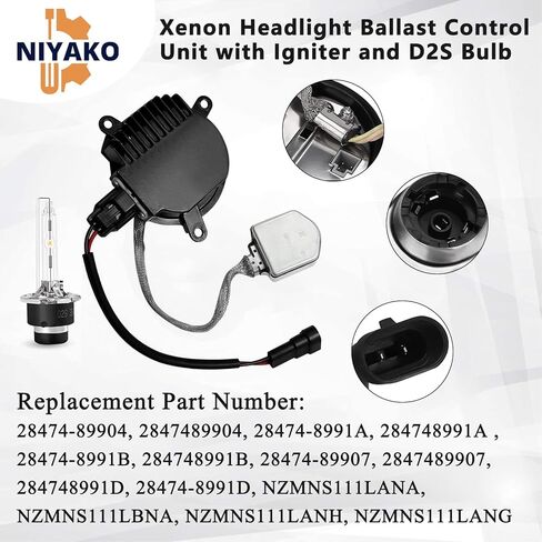 وحدة التحكم في المصابيح الأمامية HID HID HID مع P2S BULB & IGNITER MODULE استبدال# 28474-89904 28474-8991A FIT 2003-2014 Infiniti 370Z 350Z ALTIMA MURANO in Saudi Arabia