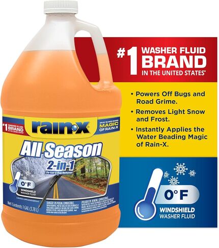 Rain-X All Season 0°F 2-in-1 De-Icer & Bug Remover Windshield Washer Fluid - 1 Gallon in Saudi Arabia