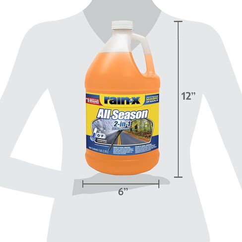Rain-X All Season 0°F 2-in-1 De-Icer & Bug Remover Windshield Washer Fluid - 1 Gallon in Saudi Arabia