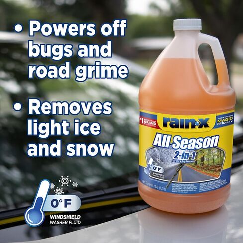 Rain-X All Season 0°F 2-in-1 De-Icer & Bug Remover Windshield Washer Fluid - 1 Gallon in Saudi Arabia