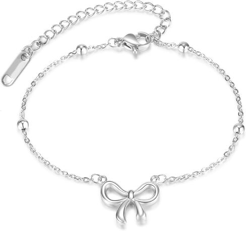 Gold Bow Bracelet for Women Cute Bowknot Bracelet Dainty Bow Beaded Chain Bracelet for Women Fashion Jewelry in Saudi Arabia
