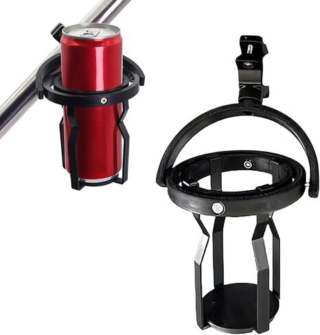 Gyroscopic Cup Holder, Self Leveling Water Bottle Holder Clamp, 360 ° Rotatable Adjustable & Anti Spill Cup Holder for Motorcycles, Cars, Trucks, Boats, Bicycles & Electric Scooters (Black) in Saudi Arabia