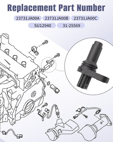 مستشعر الموضع المرفقي Crank مناسب لـ Nissan Rogue Altima NP300 Frontier X-Trail Sentra Rogue ، Fit for Renault Koleos 2009-2018 ، استبدل 23731JA00A ، 23731JA00B ، 23731JA00 in Kuwait
