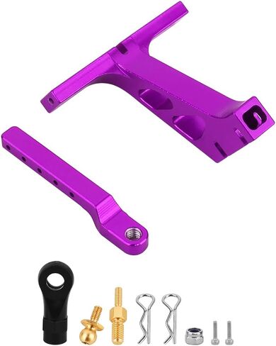 CNC Drop Hitch Receiver with Link Rod End Set for 1/24 RC Crawler SCX24 DIY Metal Upgrade Part (Gray) in Saudi Arabia