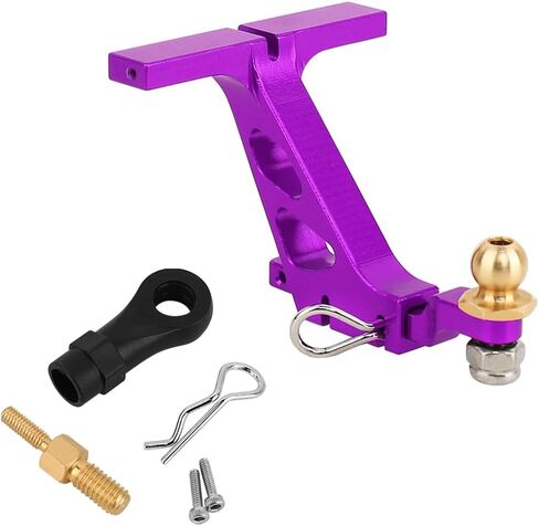 CNC Drop Hitch Receiver with Link Rod End Set for 1/24 RC Crawler SCX24 DIY Metal Upgrade Part (Gray) in Saudi Arabia
