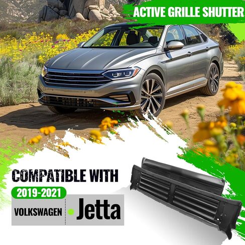 مجموعة مصراع الهواء المبرد النشط مع محرك متوافق مع 2019-2021 Volkswagen jetta استبدال 17A-122-321-B بلاستيك PP الثقيلة- in Saudi Arabia