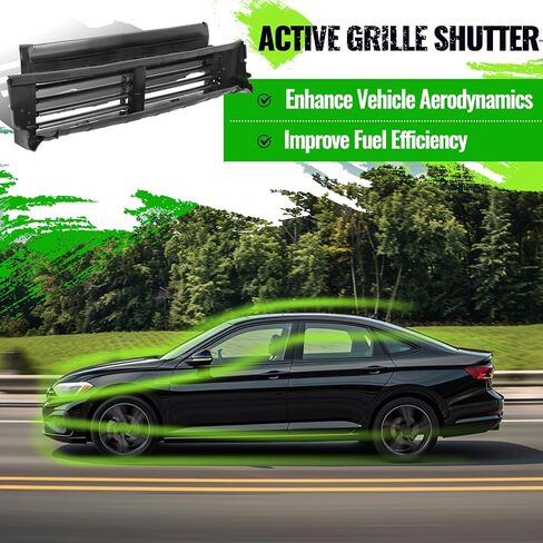 مجموعة مصراع الهواء المبرد النشط مع محرك متوافق مع 2019-2021 Volkswagen jetta استبدال 17A-122-321-B بلاستيك PP الثقيلة- in Saudi Arabia