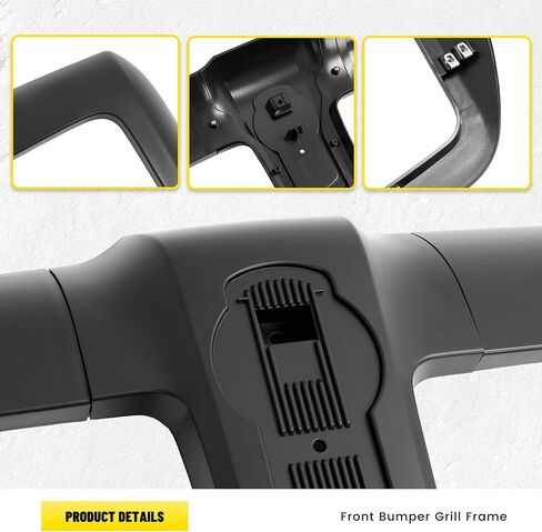 Front Grille Frame Compatible with 2010-2024 Kenworth T680 Bumper Grill Frame Plastic(ABS) Painted Matte Black in Saudi Arabia
