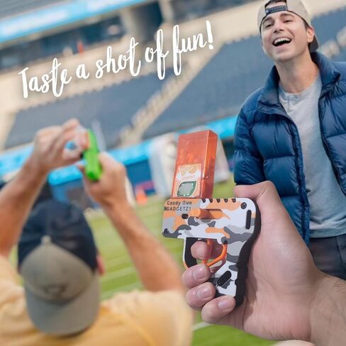 Candy Toy Gun Shooter - Wow... Shoots FAR & Fast! Loaded with Fun! 3D Printed Premium Toy Gun: Shoots Candy FAR Ships Today (Blizzard Storm) in Kuwait