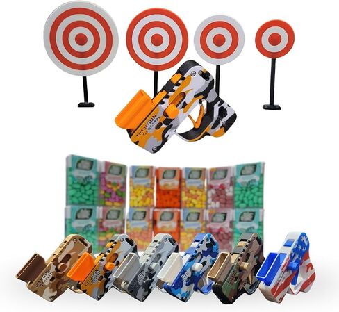 Candy Toy Gun Shooter - Wow... Shoots FAR & Fast! Loaded with Fun! 3D Printed Premium Toy Gun: Shoots Candy FAR Ships Today (Blizzard Storm) in Kuwait