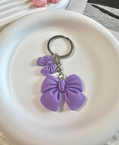 LAEKOU Cute Bow Keychain for Women, Key Chain Accessories for Car Keys, Bag Charms Backpack Purse Charm in Kuwait