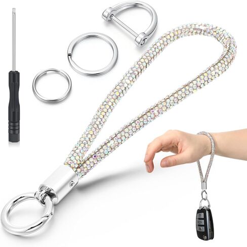 سلسلة مفاتيح الكريستال مجموعة سلسلة مفاتيح bling Rhinestone للنساء بريق مفاتيح الحامل FOB ، Keyring Rhinestone لمحفظة السيارة in Saudi Arabia