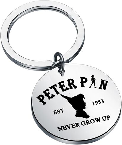 TGBJE Peter Fairytales Inspired Gift Fairy Tale Movie Gifts Little Flying Man Keychain Never Grow Up Gift Cartoon Fans Jewelry (never grow up kc) in Saudi Arabia