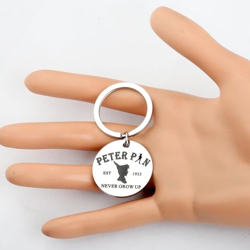 TGBJE Peter Fairytales Inspired Gift Fairy Tale Movie Gifts Little Flying Man Keychain Never Grow Up Gift Cartoon Fans Jewelry (never grow up kc) in Saudi Arabia