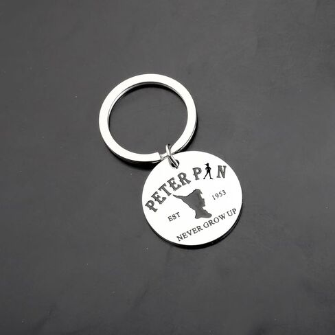TGBJE Peter Fairytales Inspired Gift Fairy Tale Movie Gifts Little Flying Man Keychain Never Grow Up Gift Cartoon Fans Jewelry (never grow up kc) in Saudi Arabia