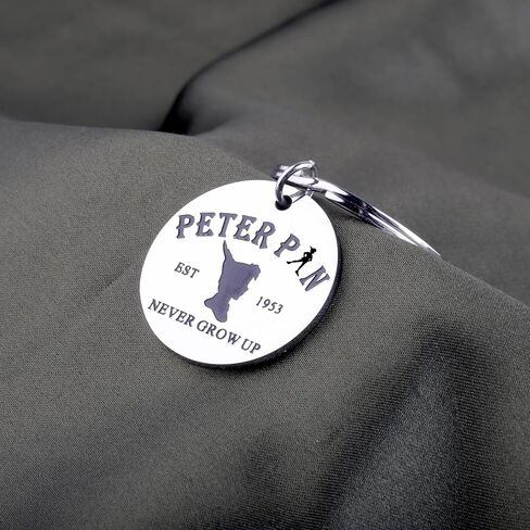 TGBJE Peter Fairytales Inspired Gift Fairy Tale Movie Gifts Little Flying Man Keychain Never Grow Up Gift Cartoon Fans Jewelry (never grow up kc) in Saudi Arabia