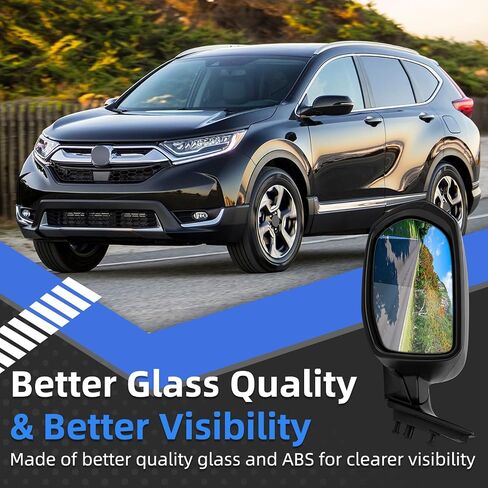 Right Passenger Side Rear View Mirror Replacement for Honda CRV 2017-2022 - Rearview Mirrors Assembly with 9Pins, Electric Adjustment, Turn Signal Light, Heating, Blind Spot, Black in Saudi Arabia