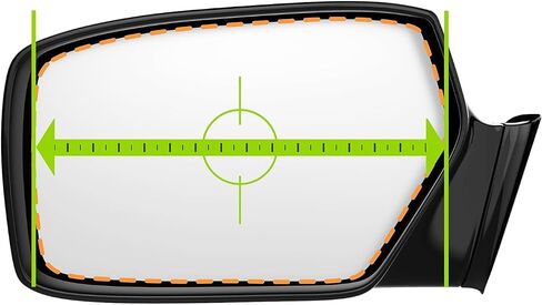 Lower Convex Driver/Passenger Side Replacement Mirror Glass for International 4300 2010-2020 8 11/16" Diogonal Drop Fit W/O Backing Plate in Saudi Arabia