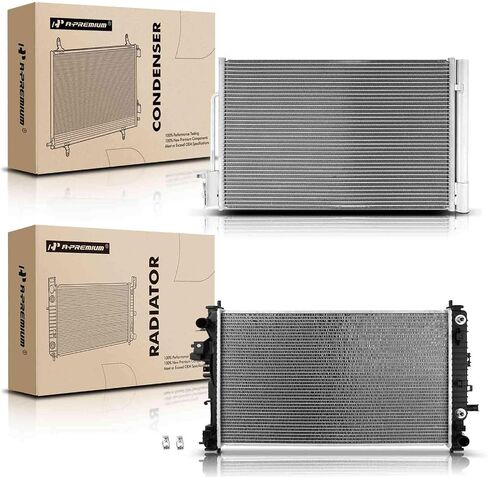 A-Premium Aluminum Radiator & AC Condenser Cooling Kit Compatible with Chevrolet Malibu 2016-2018 & Buick LaCrosse 2017-2019, 1.5L 3.6L, Automatic Transmission in Saudi Arabia