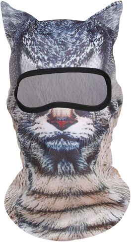 3D Cat Ski Mask Balaclava Sheisty Face مع آذان ، مناسبة للمهرجانات الموسيقية ، والتجمع ، أو عيد الهالوين أو التزلج في الهواء الطلق in Kuwait
