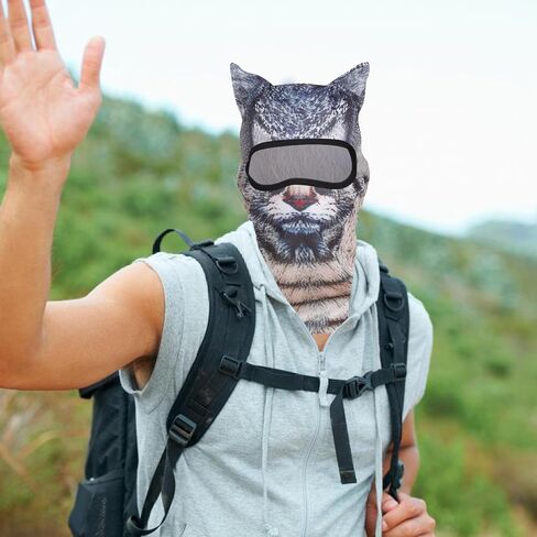 3D Cat Ski Mask Balaclava Sheisty Face مع آذان ، مناسبة للمهرجانات الموسيقية ، والتجمع ، أو عيد الهالوين أو التزلج في الهواء الطلق in Kuwait
