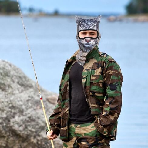 3D Cat Ski Mask Balaclava Sheisty Face مع آذان ، مناسبة للمهرجانات الموسيقية ، والتجمع ، أو عيد الهالوين أو التزلج في الهواء الطلق in Kuwait