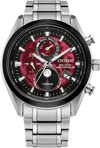 المواطن Eco-Drive Tsuki-yomi A-T Dial Super Super Titanium Watch | 43mm | BY1018-55X in Saudi Arabia