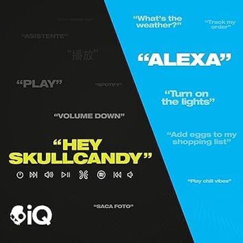 سماعات رأس سكل كاندي كراشر ANC 2 فوق الأذن تعمل بتقنية البلوتوث اللاسلكية مع خاصية إلغاء الضوضاء مع باس حسي، تحكم صوتي سكل آي كيو، بطارية 50 ساعة، ميكروفون - أسود/أسفلت in Kuwait