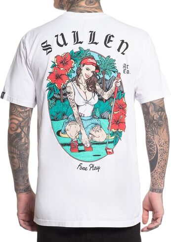 Sullen Men's Fore Play Days Summer Days Capsule Tattoo Lifestyle Graphic Premium Short Sleeve Golf Tee in Saudi Arabia