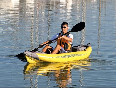 Advanced Elements Attack™ PRO Whitewater Kayak القابل للنفخ - AE1051-Y كاياك Whitewater قابل للنفخ مع مضخة - 9 أقدام و9 بوصات - 25.5 رطل - أصفر in Kuwait