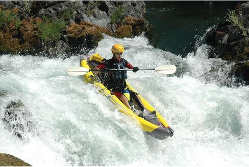 Advanced Elements Attack™ PRO Whitewater Kayak القابل للنفخ - AE1051-Y كاياك Whitewater قابل للنفخ مع مضخة - 9 أقدام و9 بوصات - 25.5 رطل - أصفر in Kuwait