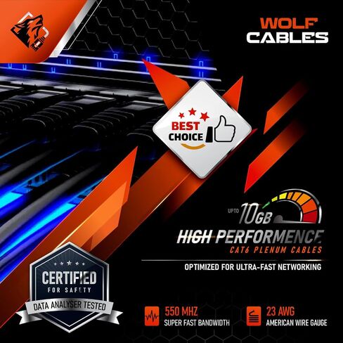 كابل إيثرنت CAT6 | أسود، 3 قدم | يو تي بي، 23AWG، 550 ميجا هرتز in Saudi Arabia