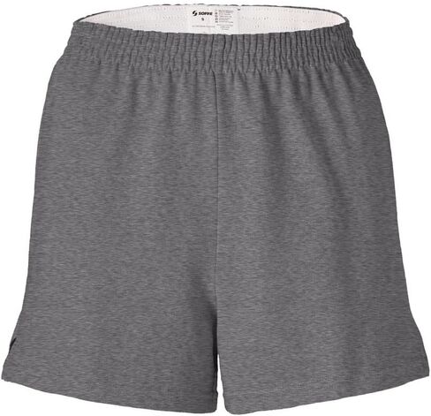 Soffe Women's Junior Authentic Cheer Short - Comfortable Cotton Blend, for Gym, Dance, Elastic Waistband, Soft Fabric (US, Alpha, X-Large, Regular, Regular, Gun Metal) in Saudi Arabia
