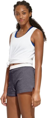 Soffe Women's Junior Authentic Cheer Short - Comfortable Cotton Blend, for Gym, Dance, Elastic Waistband, Soft Fabric (US, Alpha, X-Large, Regular, Regular, Gun Metal) in Saudi Arabia